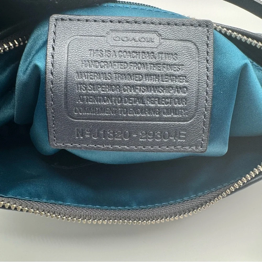Coach Gray and Blue with Shimmer Shoulder Bag | Very Good Condition